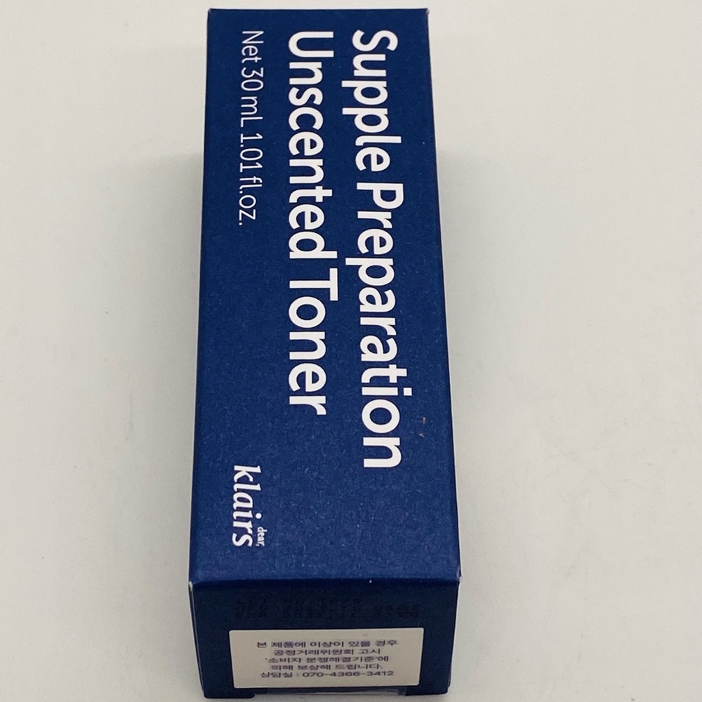 NWT Klairs Supple Preparation Unscented Toner Mini Size 1.01 oz/30 ml